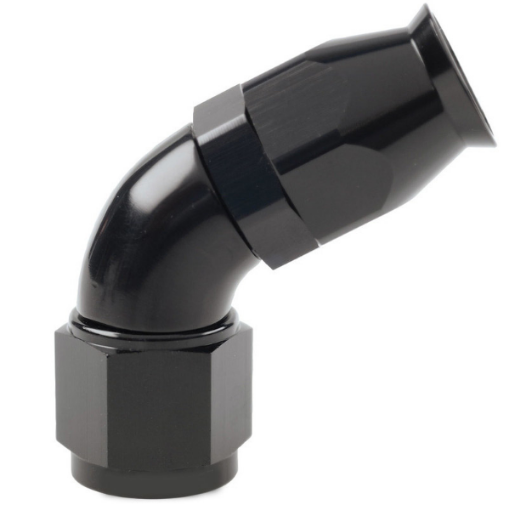 Picture of 45degrees. PTFE AN fitting - AN-16 - High flow - Black